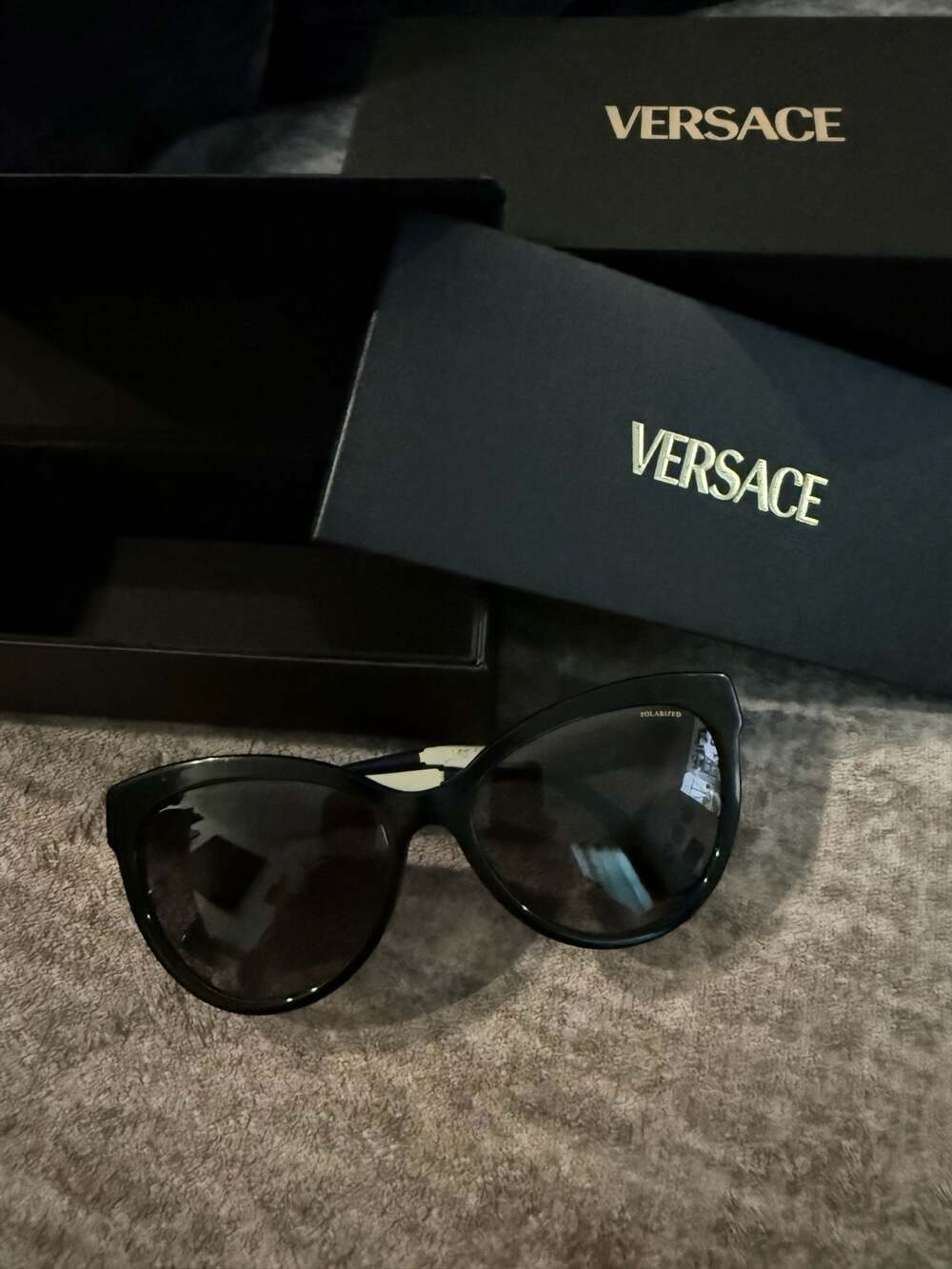 Authentic Versace Medusa Cat-Eye Polarized Sunglasses
